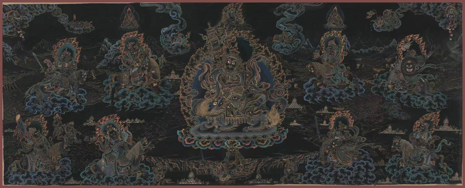 チベット仏教芸術のタンカ：繊細な筆致と鮮やかな色彩で描かれた仏画